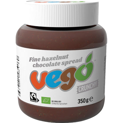 Vego Hazelnut Chocolate Spread Crunchy 350g (Pack of 6)