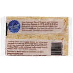 Back of Natural Value Walnut Scrubber Sponge pack with product details, ingredients, and features.