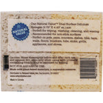 Back of Natural Value 4-pack Cellulose Sponges packaging with product information and usage instructions.