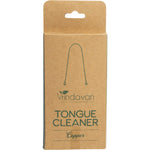 Vrindavan copper tongue cleaner, a U-shaped oral hygiene tool with looped handles on a white background.