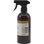 Right side view of a 500ml Vrindavan Mould Spray bottle showing the right side of the blue and green label.