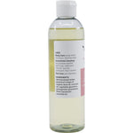 Side view of a 250ml Vrindavan Majestic Rose Castile Soap bottle showing the pink label and black pump.