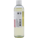 Right side view of a 250ml Vrindavan Majestic Rose Castile Soap bottle with a pink label and black pump dispenser.