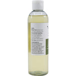 Side view of a 250ml Vrindavan Rosemary Castile Soap bottle showing ingredients and botanical rosemary illustrations.