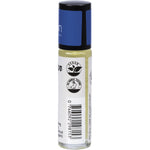 Right side of Vrindavan Himalayan Sunset perfume oil bottle showing organic certification and product details.