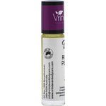 Left side of Vrindavan Wildflower 10ml perfume oil bottle showing organic ingredients and Australian made logo.