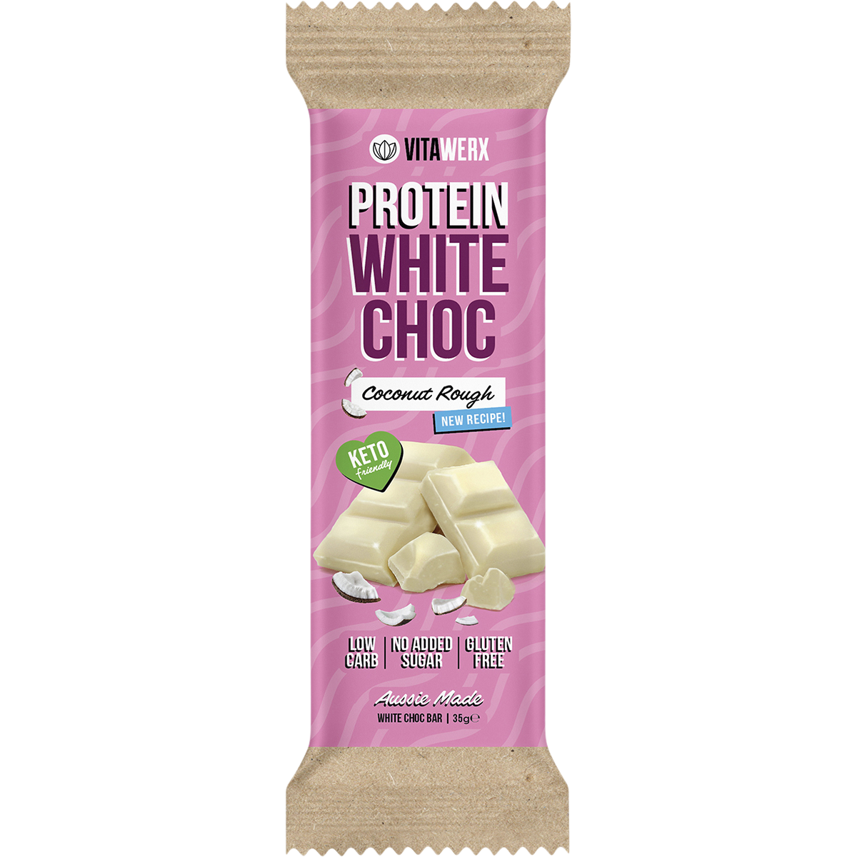 Vitawerx Protein White Choc Bar Coconut Rough 12x35g