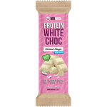 Vitawerx Protein White Chocolate Bar Coconut Rough 35g in its white and blue wrapper.