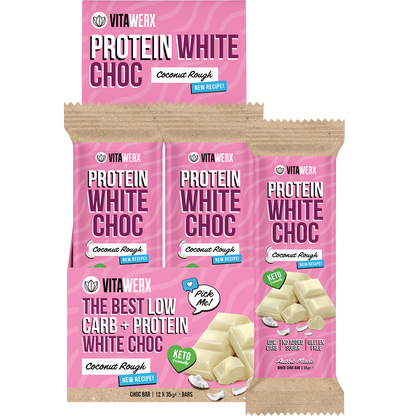 Vitawerx Protein White Choc Bar Coconut Rough 12x35g