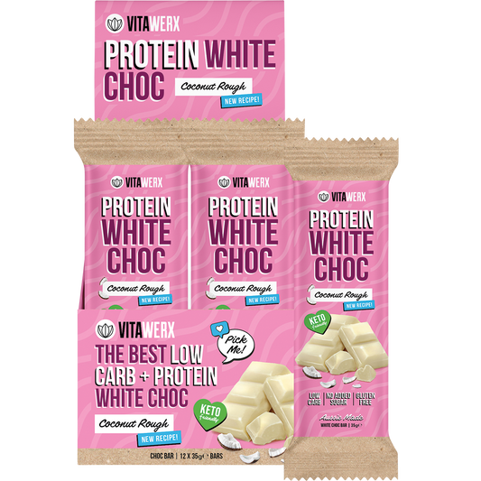 Vitawerx Protein White Choc Bar Coconut Rough 12x35g