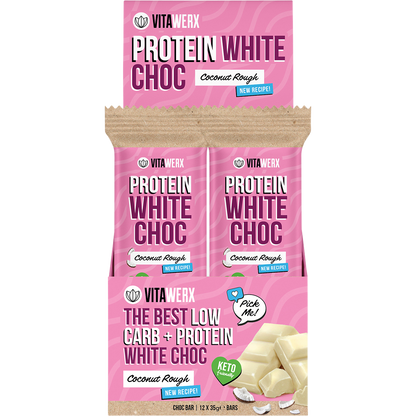 Vitawerx Protein White Choc Bar Coconut Rough 12x35g