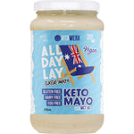 375ml jar of Vitawerx Keto Mayo All Day Lay Classic on a white background with gold and black label details.