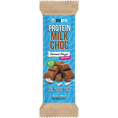 Vitawerx Protein Milk Choc Bar Coconut Rough 12x35g