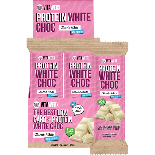 Vitawerx Protein White Choc Bar 35g (Pack of 12)