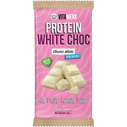 Vitawerx Protein White Choc Bar 100g (Pack of 12)