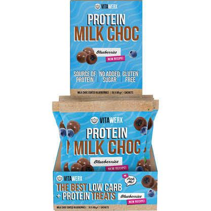 Vitawerx Milk Choc Coated Blueberries 60g (Pack of 10)