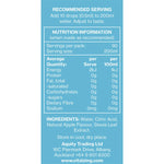Back of Vital Zing Green Apple Water Drops bottle showing nutritional facts, ingredients, and directions for use.