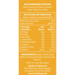 Nutrition information for Vital Zing Tropical Fruit Water Drops with ingredients and serving size details.