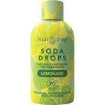 40ml bottle of Vital Zing Lemonade Soda Drops, a natural water enhancer with no sugar or artificial ingredients.