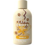 40ml bottle of Vital Zing Vanilla Cafe Drops with a dropper lid, used for flavoring coffee and beverages.