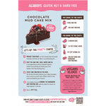 Back of Well and Good Chocolate Mud Cake Mix box with ingredients, nutrition facts, and baking instructions.