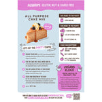 Back of Well & Good 400g cake mix box with ingredients, nutrition facts, and easy baking instructions.