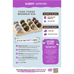 Back of Well & Good Choc Fudge Brownie Mix 400g box with ingredients, nutrition facts, and preparation instructions.