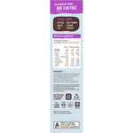 Right side of Well & Good Choc Fudge Brownie Mix box with product benefits, bliss ball recipe, and social media icons.
