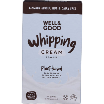 Well & Good Plant Based Whipping Cream Powder 250g