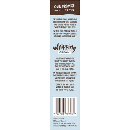 Well & Good Plant Based Whipping Cream Powder 250g