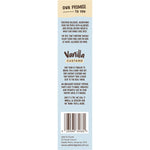 Left side of Well & Good Vanilla Custard Powder 250g box highlighting plant-based and allergen-free features.