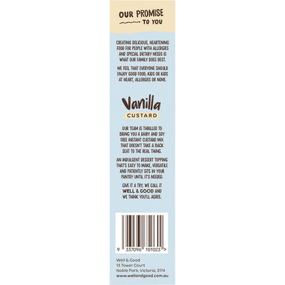 Well & Good Plant Based Vanilla Custard Powder 250g
