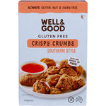 Well & Good Crispy Crumbs Southern Style 300g pack, gluten-free and vegan-friendly breadcrumb alternative.