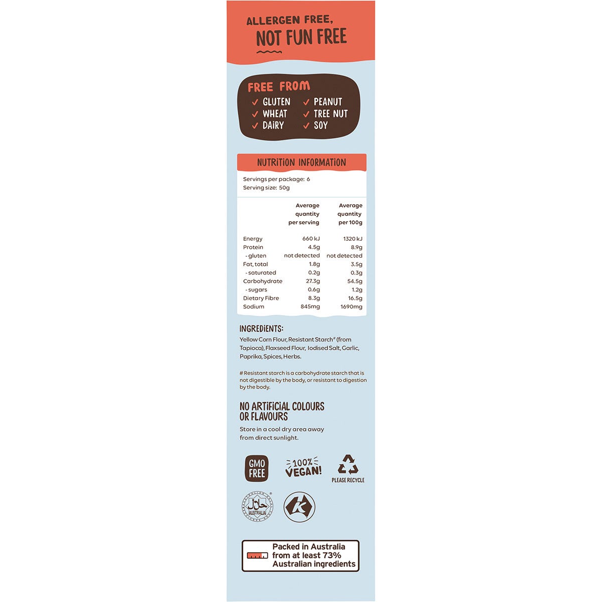 Right side of Well & Good Southern Style Crispy Crumbs 300g pack showing preparation methods for crumbs and batter.