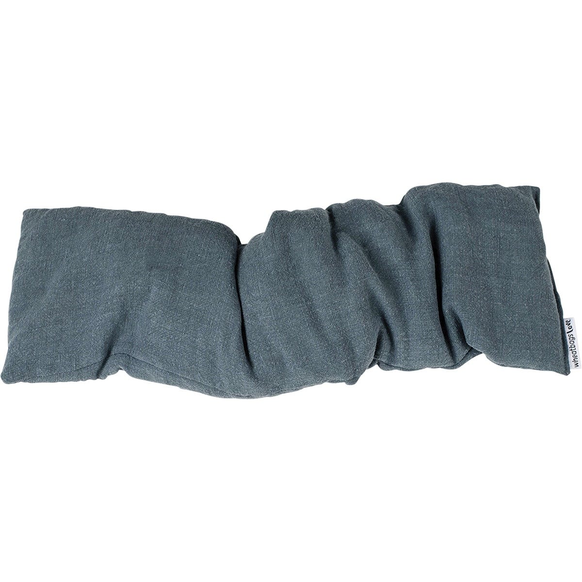 Grey Slate Luxe Linen wheatbag by Wheatbags Love shown laid out flat on a white background.