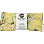 Lavender scented Wheatbags Love eye pillow featuring a native Australian banksia pod print on a white background.