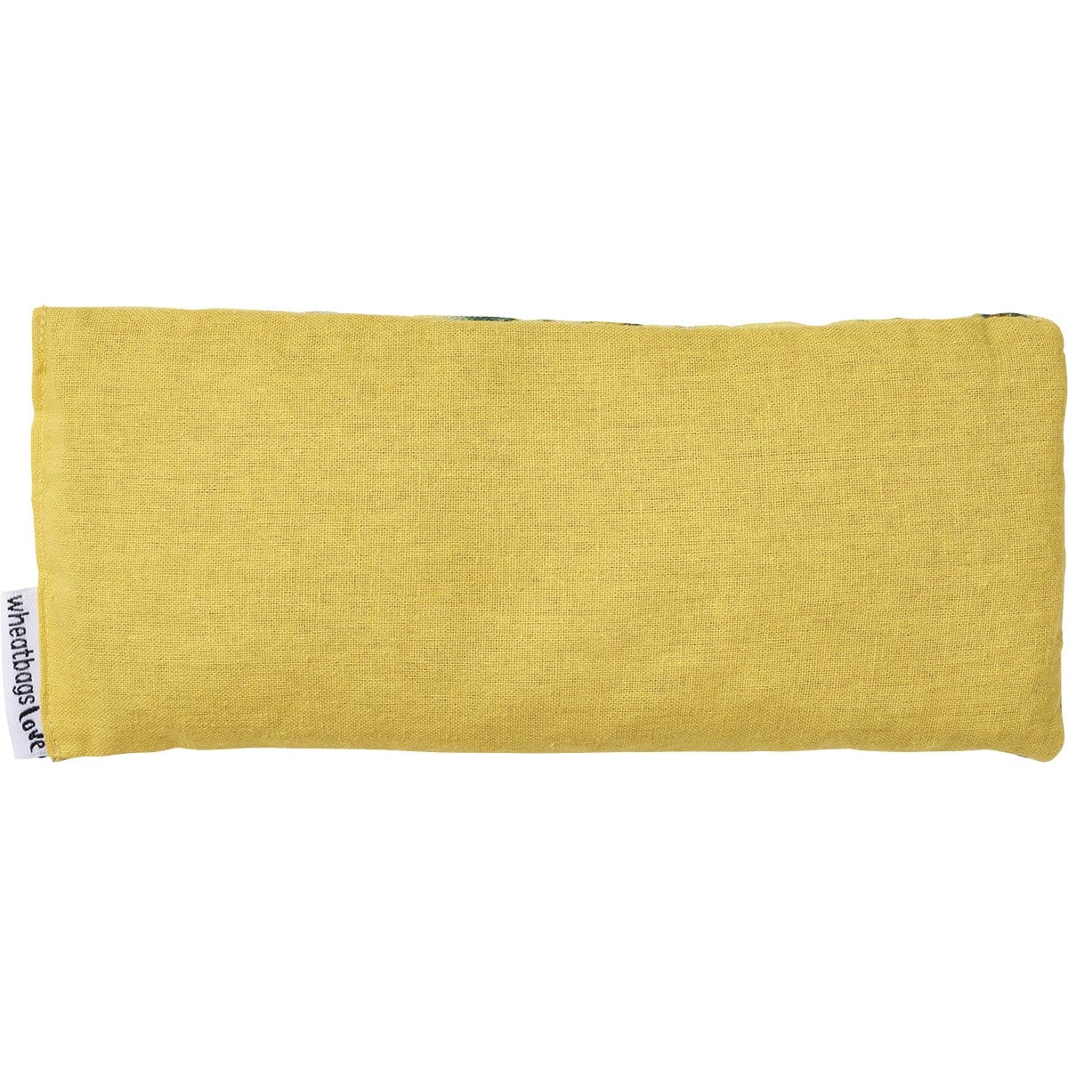 Back of a Wheatbags Love Banksia Pod eye pillow box showing product benefits, usage instructions, and Australian-made logo.
