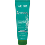 150ml white tube of Weleda Revitalizing Conditioner Rosemary featuring a green label with botanical illustrations.