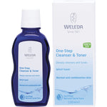 Weleda One-Step Cleanser and Toner bottle and box with witch hazel and iris root for normal to combination skin.