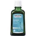 100ml glass bottle of Weleda Revitalising Hair Tonic with Rosemary on a white background.