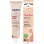 Weleda Nipple Balm 25g tube and packaging, a certified natural balm for breastfeeding care and protection.