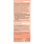 Back of Weleda Stretch Mark Massage Oil box with product description, key ingredients, and usage instructions.