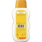 Back of Weleda Calendula Baby Oil 200ml bottle with ingredients, directions, and organic certification.