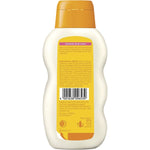 Back of Weleda Calendula Baby Body Lotion 200ml bottle with ingredients, usage, and product details.