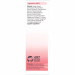 Left side of Weleda Ratanhia Mouthwash box featuring product benefits, organic certification, and a red botanical design.