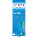 Weleda Foot Balm 75ml product box with botanical illustrations and branding on a white background.