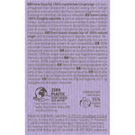 Back of Weleda Shower Bar Lavender & Vetiver 75g box with ingredients, usage, and sustainability facts.