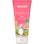 Weleda Happiness Grapefruit Shower Gel 200ml tube with citrus illustrations and a bright yellow label.