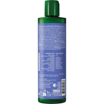 Back of Weleda Relax Lavender Shower Cream 400ml bottle with ingredients, usage, and sustainability information.