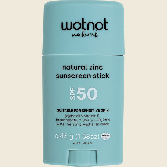 Wotnot Natural Zinc Sunscreen Stick SPF 50 45g